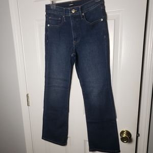 Express Cropped Flare Mid Rise Jeans